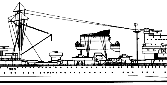 Cruiser SNS Baleares 1938 [Heavy Cruiser] - drawings, dimensions, pictures